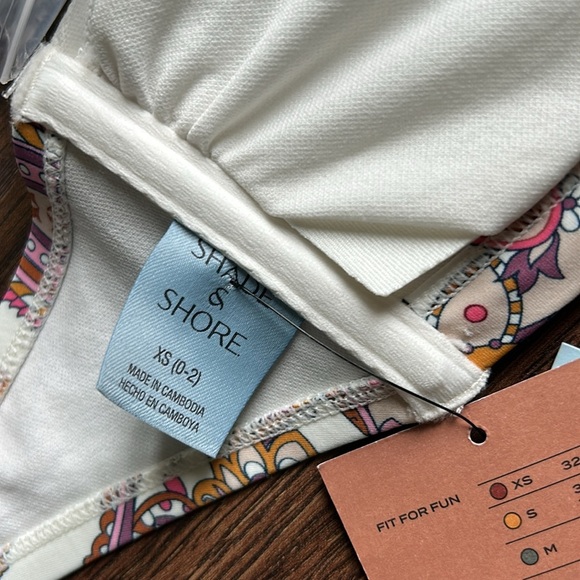 NWT Shade & Shore Paisley Print Bandeau Bikini Top XS | Bandeau Bikini Top | - Picture 11 of 11